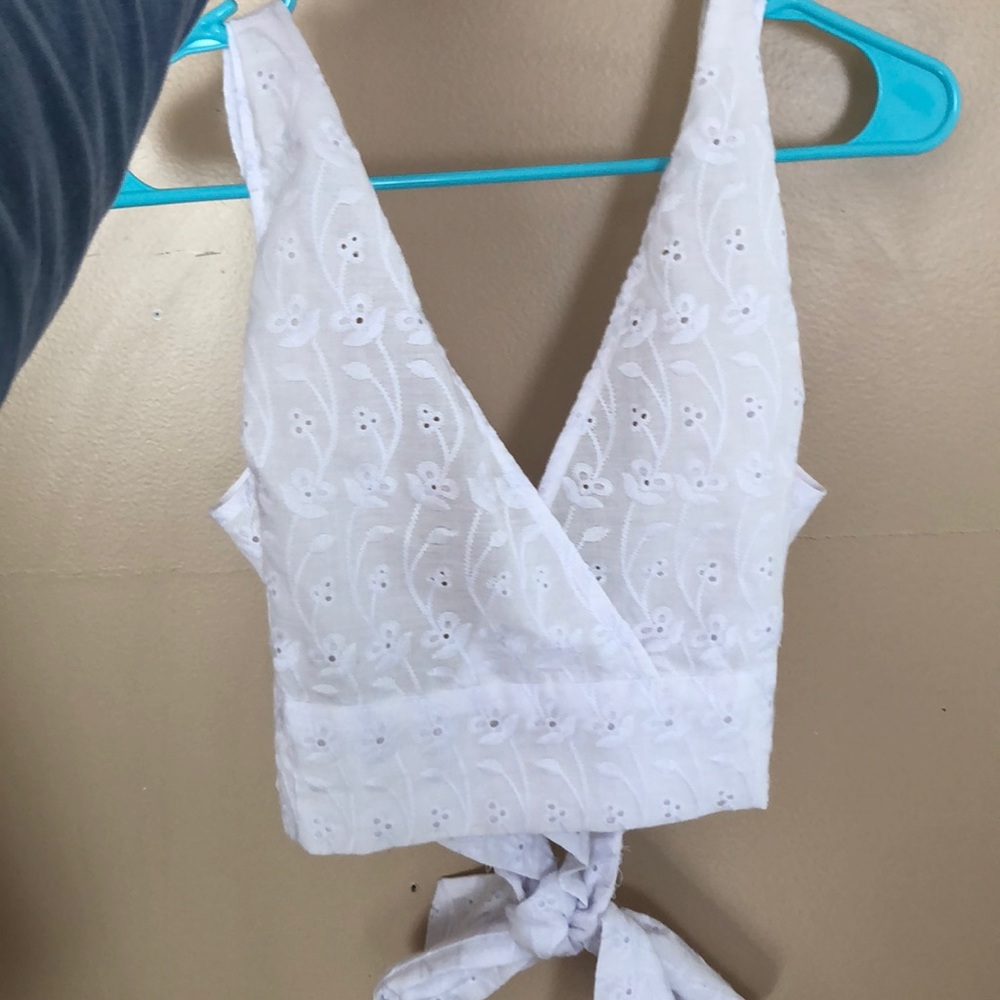 White crop top